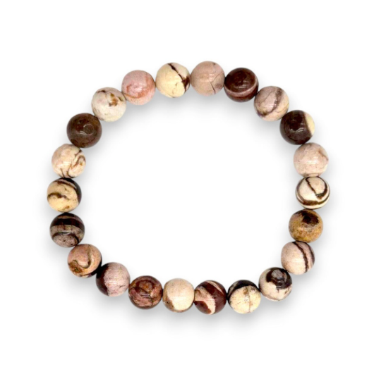 Australia Zebra Jasper 8mm Round Bracelet