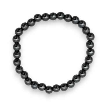 Hematite 6mm Round Bracelet