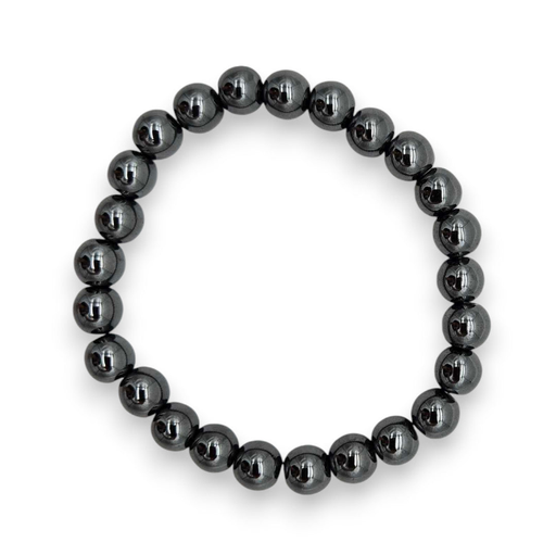 [TLS-2026-054014-HEM-BR-8MM] Hematite 8mm Round Bracelet
