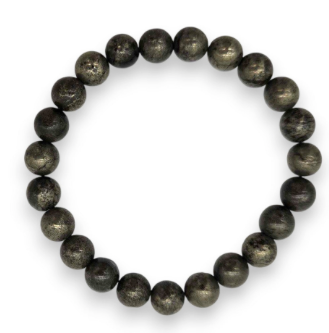 [TLS-2026-054008-PYR-BR-8MM] Pyrite 8mm Round Bracelet
